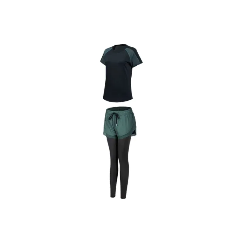 ACRUNU Yoga Sets Polyester Pilates Yoga Sports Running Women's Black Purple Green-4