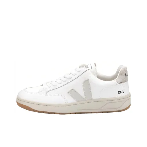 VEJA Leather V-12 Sneakers Canvas Shoes White