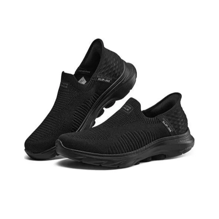 Skechers GO WALK 7 Hands Free Slip Ons Minions Collaboration Cushioning Breathable Low Top Casual Shoes Men's Black-3