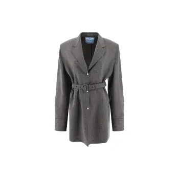 PRADA Single-breasted Pinstripe Jacket - POIZON