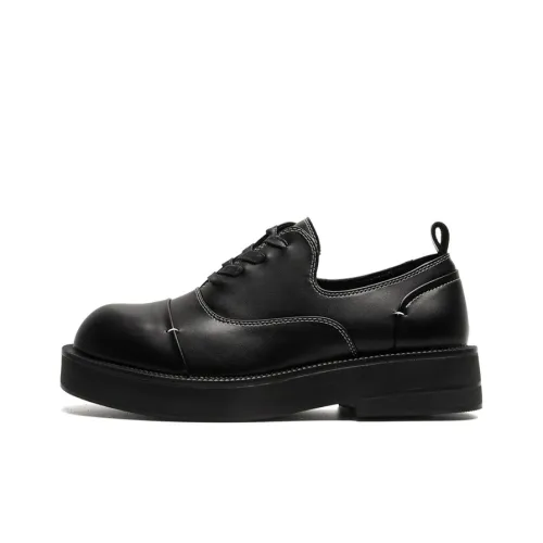 Lady's House Dress Shoes Men Low-Top Black