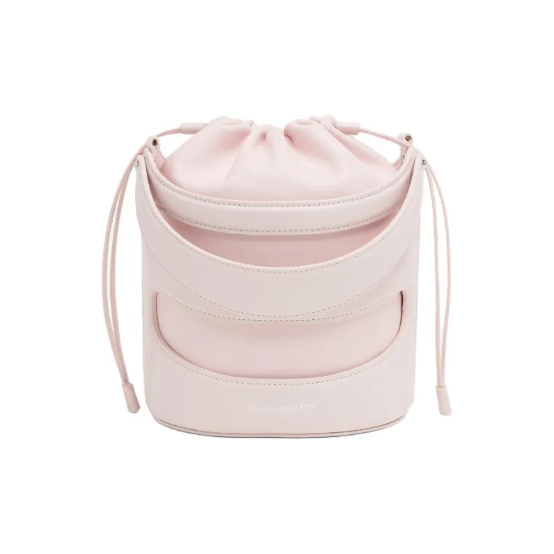 Alexander McQueen Calfskin Bucket Bag, Shoulder Bag, Crossbody Bag, Handbag Women's Pink-1