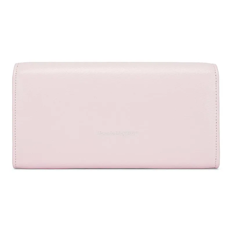 Alexander McQueen Skull Leather Shoulder Bag Crossbody Bag Wallet Women's Light Pink-2