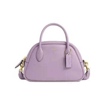 COACH Borough Leather Handbag, Shoulder Bag, Crossbody Bag Medium Size Women's Light Purple