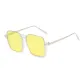 Transparent Silver Frame with Yellow Lens
