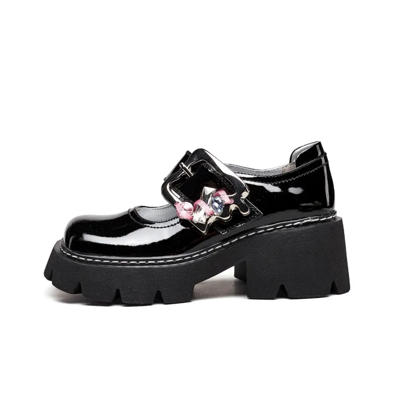 YEARCON Loafers Women's Black Beige White-4
