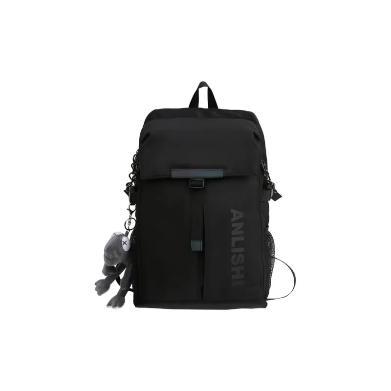 Dusen Kangaroo Oxford Backpack Regular Unisex Gray/Black/Yellow-2