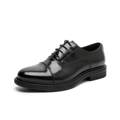 Lady's House Dress Shoes Men Low-Top Black