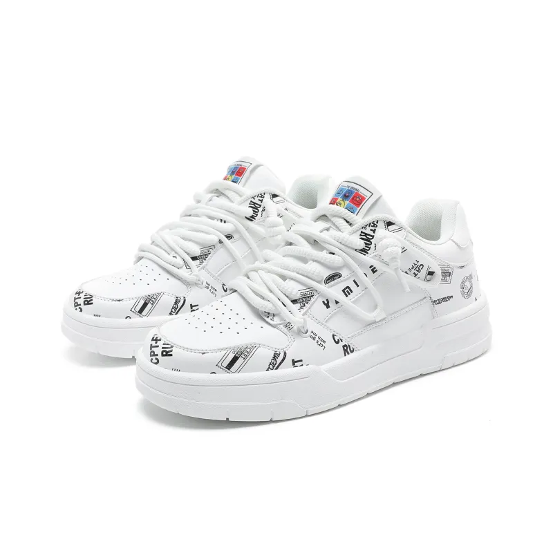 Yamid Slip Resistant, Abrasion Resistant, Breathable Low Top Skateboard Shoes Unisex Mismatched Couple Shoes-35