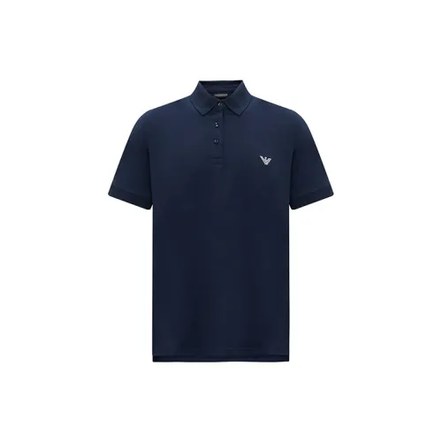 EMPORIO ARMANI Polo Shirts Men Navy Blue