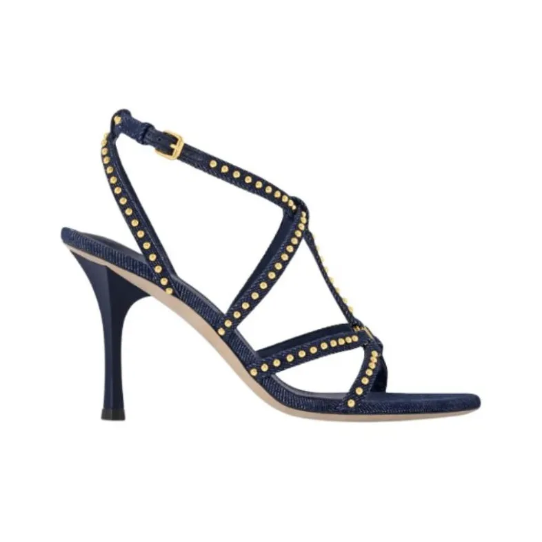 LOUIS VUITTON Stellar Strap Sandals 9cm Women's Blue-1