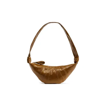 Lemaire Croissant Series Coated Cotton Croissant Bag Goat Horn Bag Crossbody Bag Shoulder Bag Unisex Umber