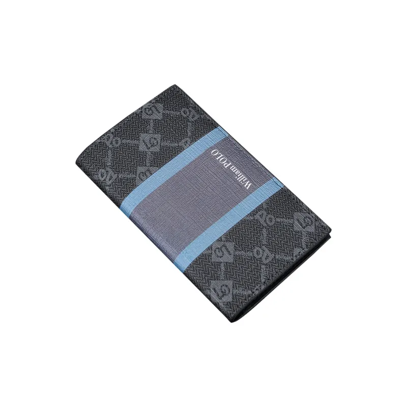 WilliamPOLO PVC Money Clip Card Holder Regular Men's Gray Blue-1