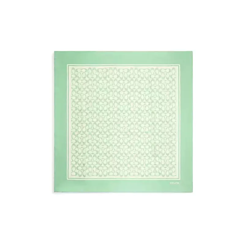 COACH Silk Scarves Unisex Green-0