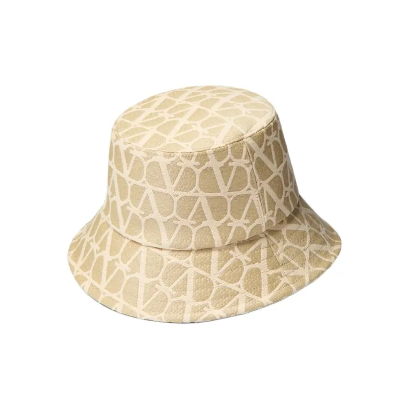 Valentino Raffia Bucket Hats Women's Beige-1