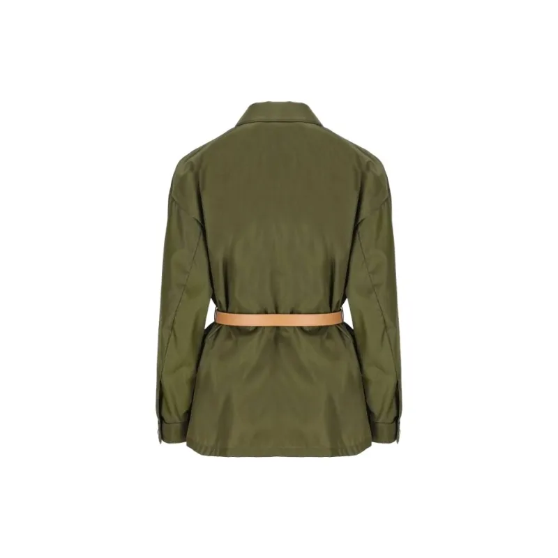 PRADA Logo Patch Belted Waist Jacket-1