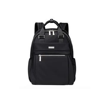 COLINS KEIRS Oxford Fabric Laptop Bag Travel Backpack Regular Women's Black/Light Pink