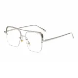 Silver Frame with White Lens