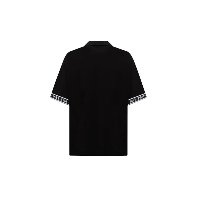 VERSACE JEANS Couture Logo tape Cotton Polo Shirt-1
