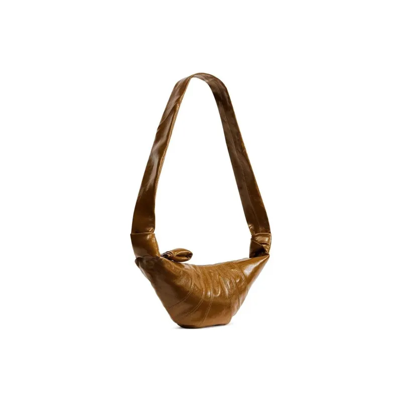 Lemaire Croissant Series Coated Cotton Croissant Bag Goat Horn Bag Crossbody Bag Shoulder Bag Unisex Umber-2