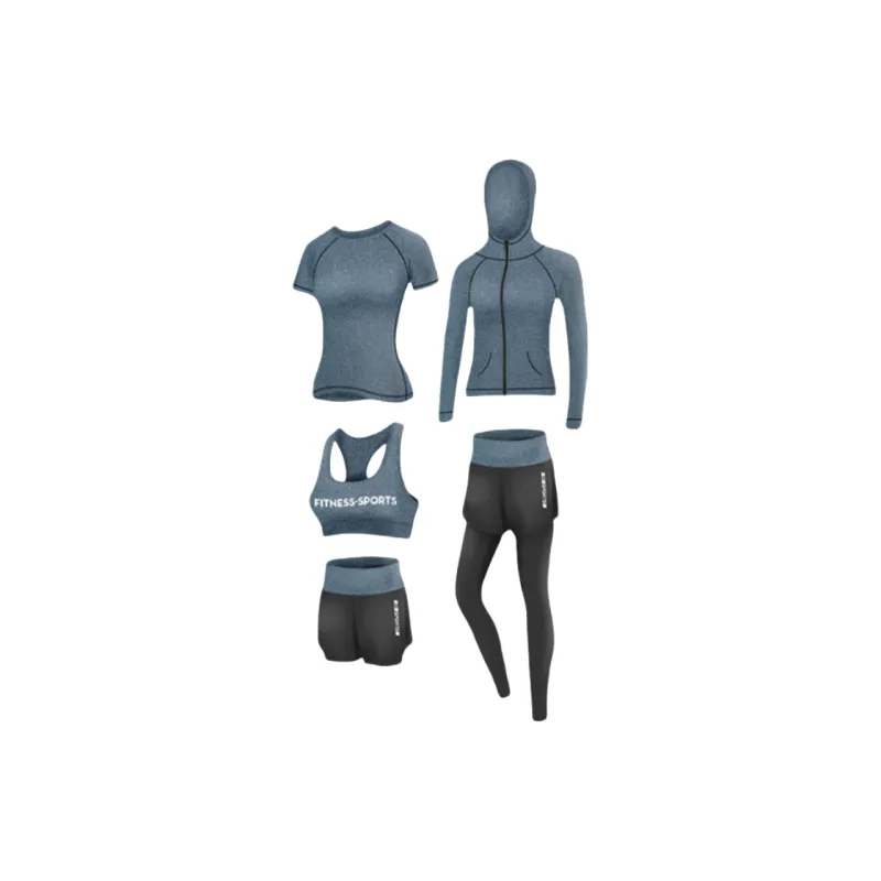ACRUNU Yoga Sets Polyester Home Body-Shaping Women's Gray Blue Purple-1