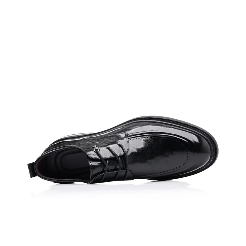 KACHILANG Dress Shoes Men Low Top Black/Brown-2