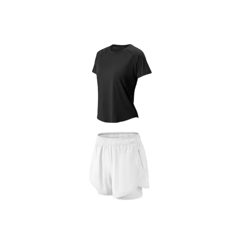 Canle Summer Thin Yoga Top Fitness Loose Fit Slimming Women's Outdoor Sports Suit-7