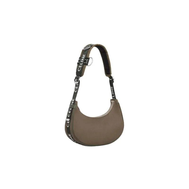 CELINE AVA Polyamide Shoulder Bag, Handbag, Shoulder Bag Medium Size Unisex Khaki Green-1