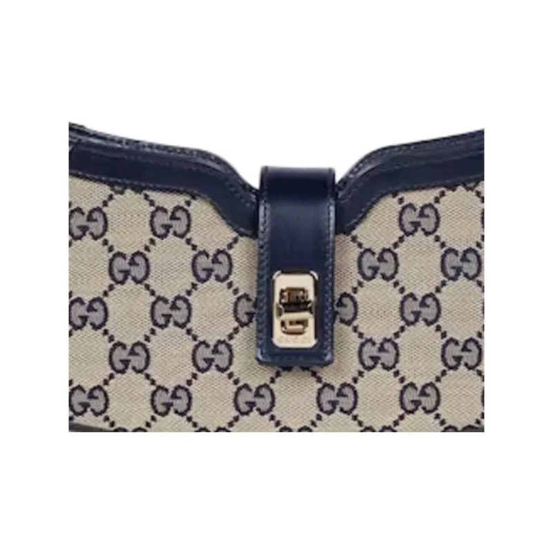 GUCCI Canvas Crossbody Bag Shoulder Bag Women's Beige & Blue-7
