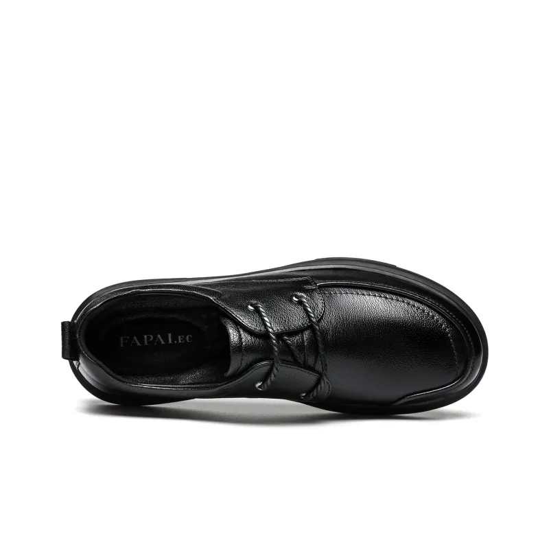 FAPAI Men's Casual Shoes Men Low Top Black-3