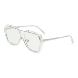 Silver Frame with Transparent Lens