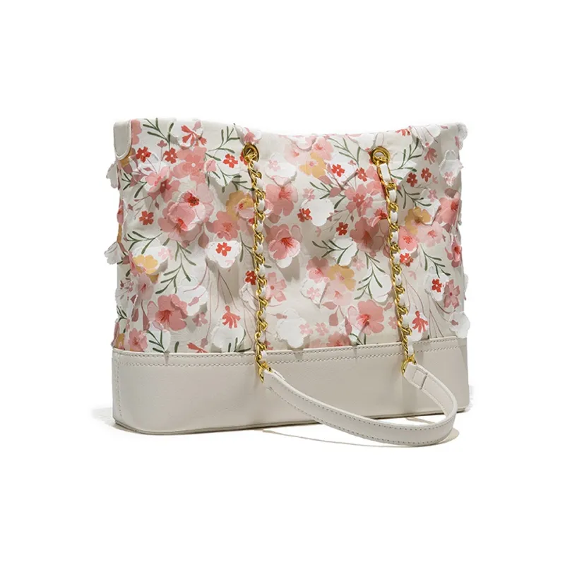 MACKJANICE Polyurethane Tote Bag Shoulder Bag Regular Women's Ice Blossom Pink-3