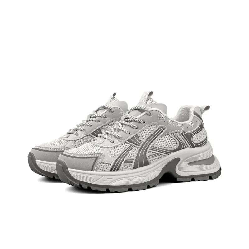 WENPU Cushioned Wear-Resistant Lightweight Height Increasing Low-Top Chunky Sneakers Women's-2
