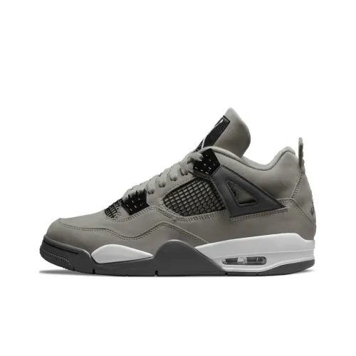 Jordan Air Jordan 4 'Smoke Grey' Slip Resistant Low Top Vintage Basketball Shoes Men's Gray Black