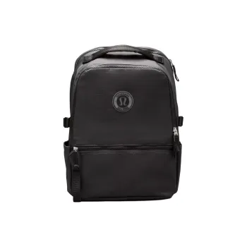 Lululemon Recycled Nylon Backpack Regular Unisex Horizontal Gray & Black