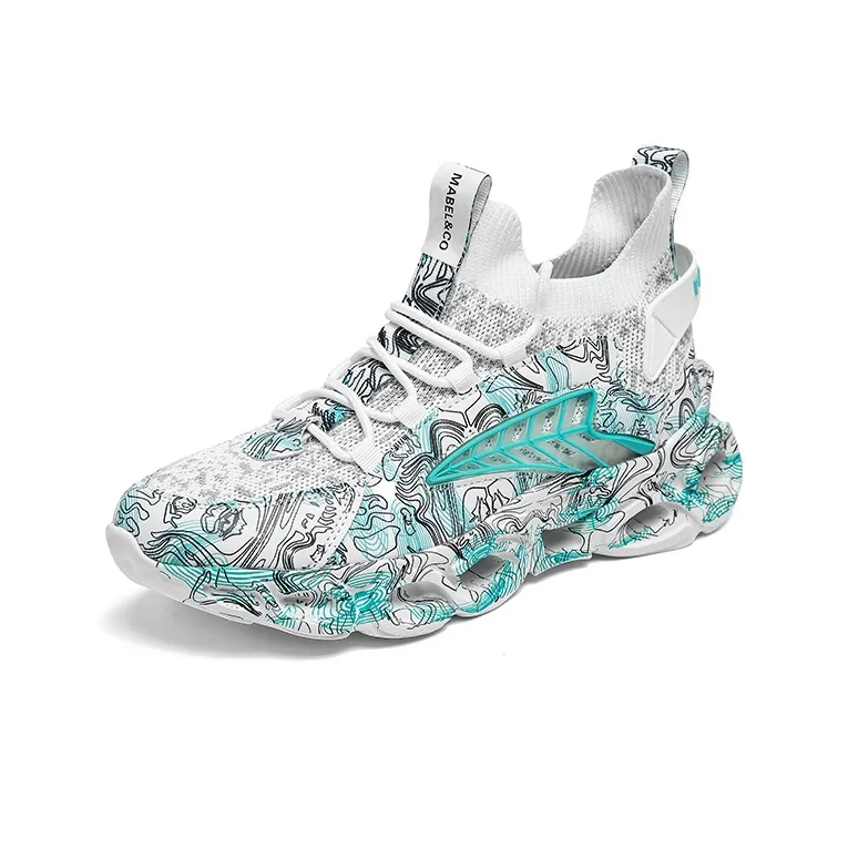 MABEL&CO Cushioning Wear-Resistant Breathable Impact-Resistant Lightweight Rebound Low-Top Running Shoes Men's-1