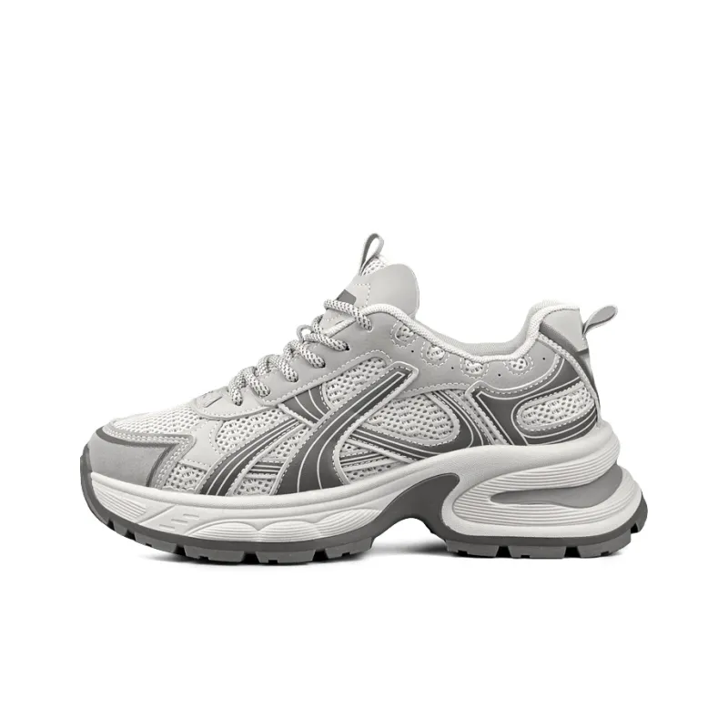 WENPU Cushioned Wear-Resistant Lightweight Height Increasing Low-Top Chunky Sneakers Women's-0