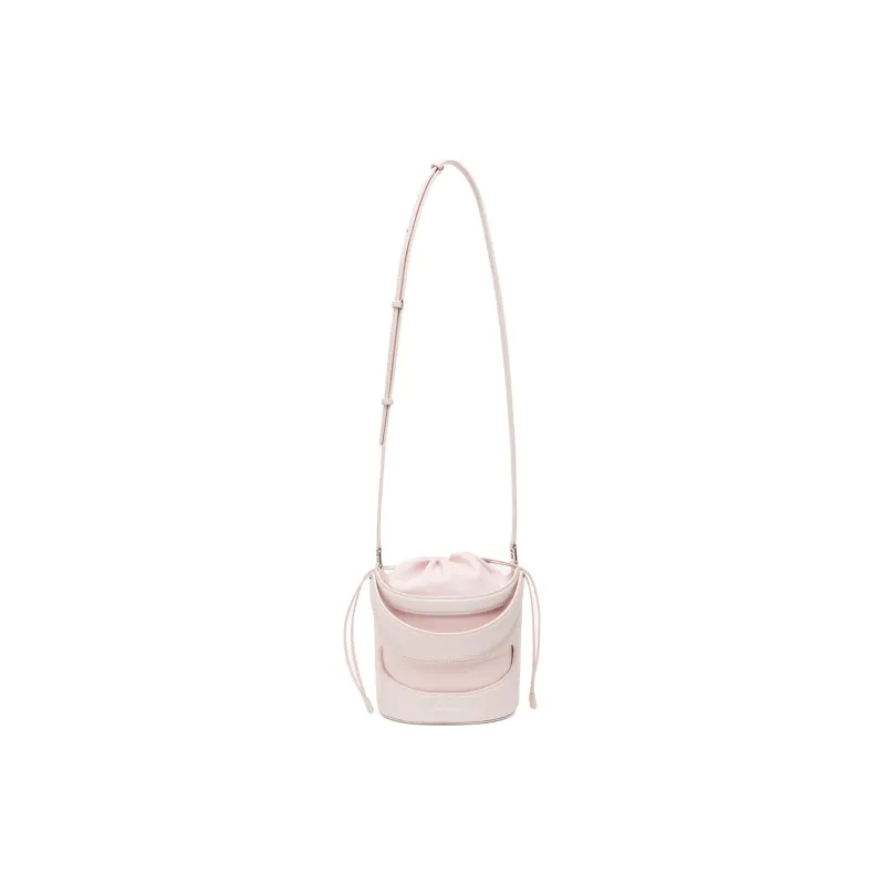 Alexander McQueen Calfskin Bucket Bag, Shoulder Bag, Crossbody Bag, Handbag Women's Pink-5