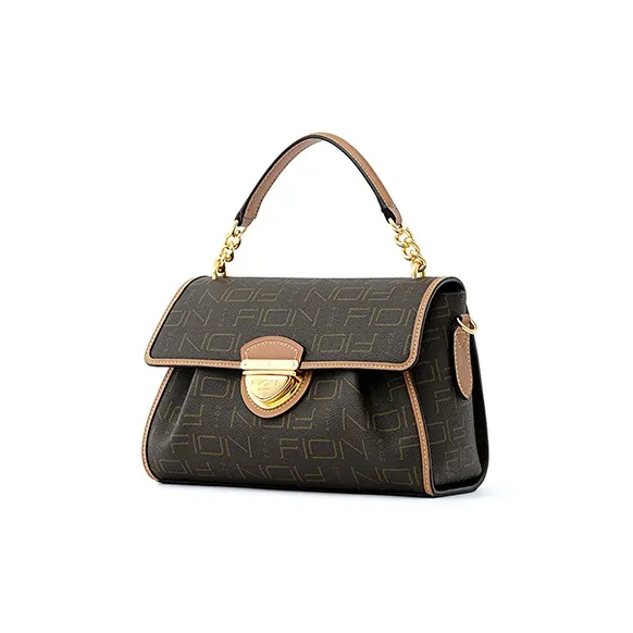 FION Cowhide Leather One Shoulder Handbag Women's Multicolor-1