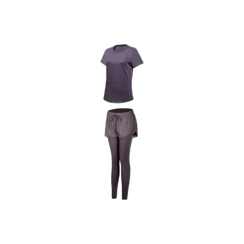 ACRUNU Yoga Sets Polyester Pilates Yoga Sports Running Women's Black Purple Green-0