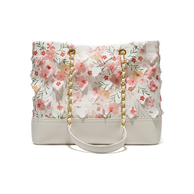MACKJANICE Polyurethane Tote Bag Shoulder Bag Regular Women's Ice Blossom Pink-1