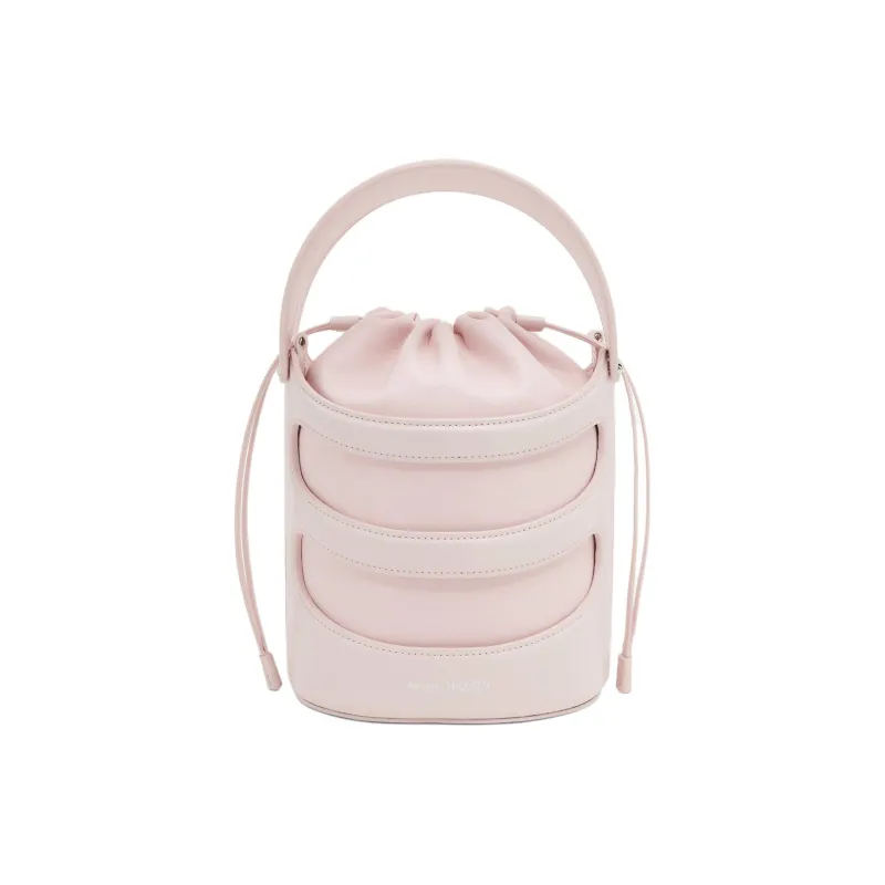 Alexander McQueen Calfskin Bucket Bag, Shoulder Bag, Crossbody Bag, Handbag Women's Pink-0