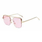 Gold Frame with Pink Lens