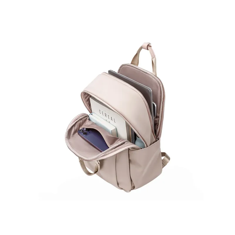 COLINS KEIRS Oxford Fabric Laptop Bag Travel Backpack Regular Women's Black/Light Pink-5