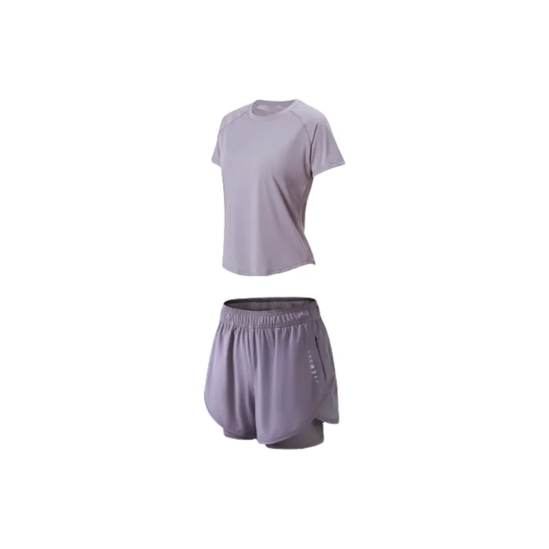 Canle Summer Thin Yoga Top Fitness Loose Fit Slimming Women's Outdoor Sports Suit-0