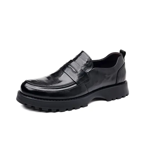 KACHILANG Men's Casual Shoes Men Low Top Black/Brown
