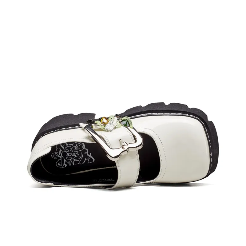 YEARCON Loafers Women's Black Beige White-11