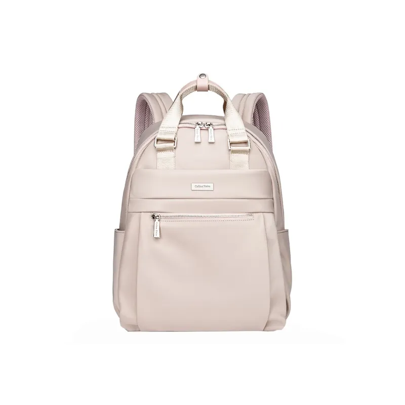 COLINS KEIRS Oxford Fabric Laptop Bag Travel Backpack Regular Women's Black/Light Pink-4