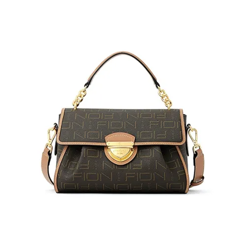 FION Cowhide Leather Shoulder Bag Regular Women's Multicolor