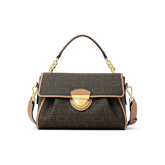 FION Cowhide Leather One Shoulder Handbag Women's Multicolor-0